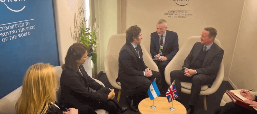 The UK government & newly elected President Javier Milei of Argentina once in diplomatic talks on the Falkland Islands